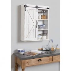 Cates 8 in. x 22 in. x 28 in. White Wood Decorative Cabinet Wall Shelf by Kate and Laurel 15 Cates 8 in. x 22 in. x 28 in. White Wood Decorative Cabinet Wall Shelf by Kate and Laurel -Kate and Laurel Shop white kate and laurel decorative shelving 212509 31 1000