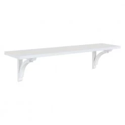 Corblynd 8 in. x 36 in. x 9 in. White Decorative Wall Shelf by Kate and Laurel