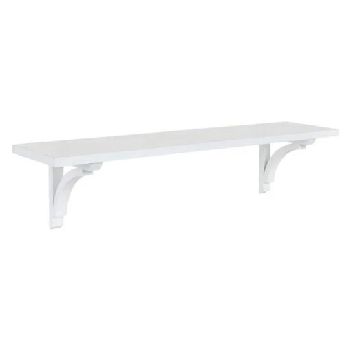 Corblynd 8 in. x 36 in. x 9 in. White Decorative Wall Shelf by Kate and Laurel 3 Corblynd 8 in. x 36 in. x 9 in. White Decorative Wall Shelf by Kate and Laurel -Kate and Laurel Shop white kate and laurel decorative shelving 212591 64 1000