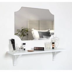 Corblynd 8 in. x 36 in. x 9 in. White Decorative Wall Shelf by Kate and Laurel -Kate and Laurel Shop white kate and laurel decorative shelving 212591 76 1000