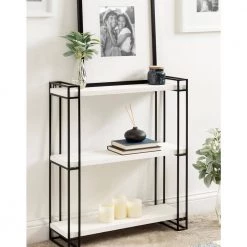 Lintz 26 in. x 31 in. x 7 in. White Decorative Wall Shelf by Kate and Laurel -Kate and Laurel Shop white kate and laurel decorative shelving 213980 76 1000