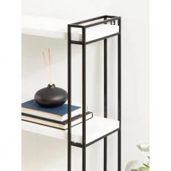 Lintz 26 in. x 31 in. x 7 in. White Decorative Wall Shelf by Kate and Laurel -Kate and Laurel Shop white kate and laurel decorative shelving 213980 fa 1000