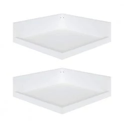 Levie 12 in. x 5 in. x 12 in. White Decorative Wall Shelf by Kate and Laurel