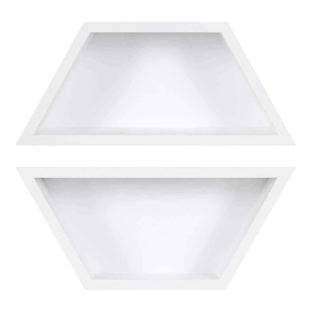 Camellia 16 in. x 7 in. x 5 in. White Decorative Wall Shelf by Kate and Laurel 5 Camellia 16 in. x 7 in. x 5 in. White Decorative Wall Shelf by Kate and Laurel - Image 3