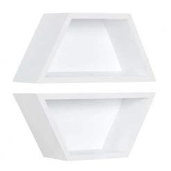 Camellia 16 in. x 7 in. x 5 in. White Decorative Wall Shelf by Kate and Laurel