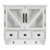 Hutchins 6 in. x 21 in. x 20 in. White Wood Decorative Cubby Wall Shelf with Hooks by Kate and Laurel 1 Hutchins 6 in. x 21 in. x 20 in. White Wood Decorative Cubby Wall Shelf with Hooks by Kate and Laurel -Kate and Laurel Shop white kate and laurel decorative shelving 216878 64 1000