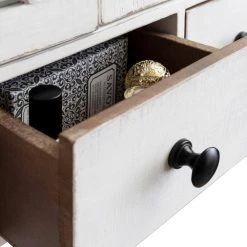 Hutchins 6 in. x 21 in. x 20 in. White Wood Decorative Cubby Wall Shelf with Hooks by Kate and Laurel -Kate and Laurel Shop white kate and laurel decorative shelving 216878 c3 1000