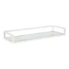 Blex 8 in. x 24 in. x 3 in. White Metal Floating Decorative Wall Shelf Without Brackets by Kate and Laurel