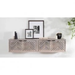 Mezzeta 10 in. x 30 in. x 14 in. White Wood Floating Decorative Cubby Wall Shelf With Brackets by Kate and Laurel 15 Mezzeta 10 in. x 30 in. x 14 in. White Wood Floating Decorative Cubby Wall Shelf With Brackets by Kate and Laurel -Kate and Laurel Shop white kate and laurel decorative shelving 219216 76 1000