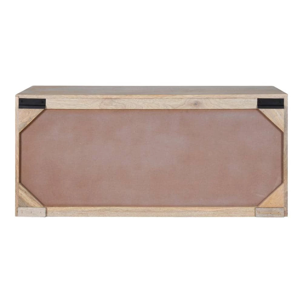 Mezzeta 10 in. x 30 in. x 14 in. White Wood Floating Decorative Cubby Wall Shelf With Brackets by Kate and Laurel 5 Mezzeta 10 in. x 30 in. x 14 in. White Wood Floating Decorative Cubby Wall Shelf With Brackets by Kate and Laurel - Image 3