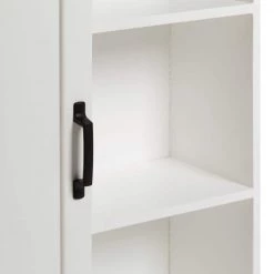Skylan 8 in. x 21 in. x 28 in. White Wood Floating Decorative Cubby Wall Shelf With Brackets by Kate and Laurel -Kate and Laurel Shop white kate and laurel decorative shelving 219334 fa 1000