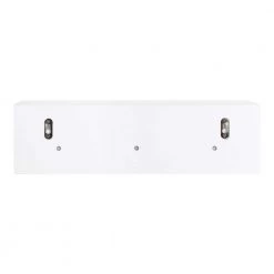 Adlynn 5 in. x 18 in. x 5 in. White MDF Floating Decorative Wall Shelf with Hooks by Kate and Laurel -Kate and Laurel Shop white kate and laurel decorative shelving 219655 77 1000
