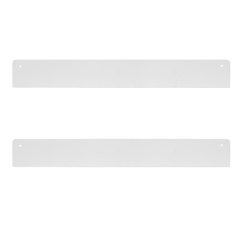 Mezzo 4.50 in. D 23.75 in. W 3.25 in. H White Metal Floating Decorative Wall Shelf by Kate and Laurel 9 Mezzo 4.50 in. D 23.75 in. W 3.25 in. H White Metal Floating Decorative Wall Shelf by Kate and Laurel - Image 7