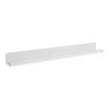 Mezzo 3.00 in. D 36.00 in. W 4.50 in. H White Metal Floating Decorative Wall Shelf by Kate and Laurel -Kate and Laurel Shop white kate and laurel decorative shelving 222053 64 1000