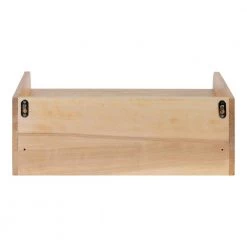 Kitt 6.61 in. x 18 in. x 6.61 in. White Wood Floating Decorative Wall Shelf with Brackets by Kate and Laurel -Kate and Laurel Shop white natural kate and laurel decorative shelving 221483 fa 1000